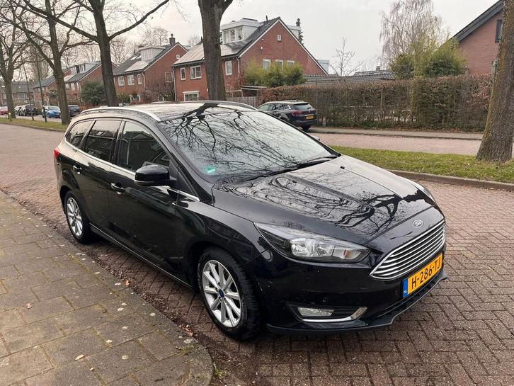 Ford Focus 1.0 Ecoboost 125pk 2015 Zwart, Auto's, Ford, Particulier, Focus, Benzine, A, Stationwagon, Handgeschakeld, Geïmporteerd