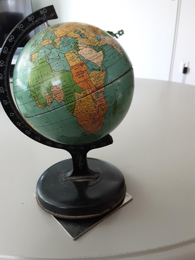Vintage Wereldbol - Decoratieve Globe, Ophalen of Verzenden, Gebruikt