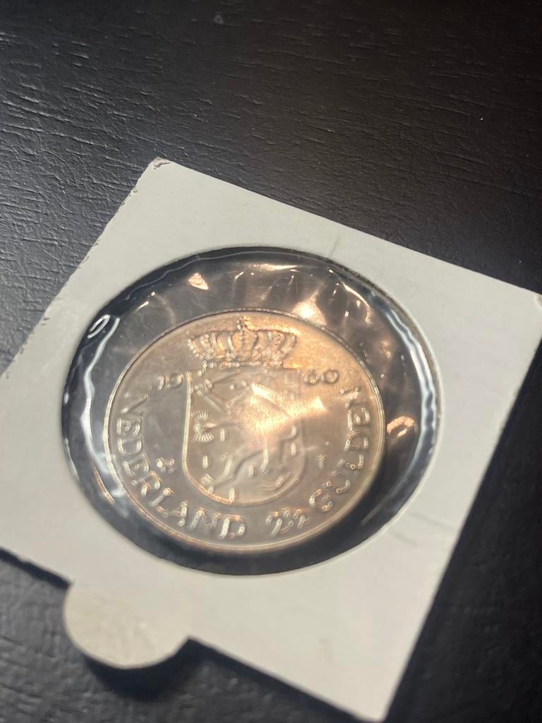 2 1/2 Gulden 1980 Beatrix inhuldiging, Koningin Beatrix, Zilver, Ophalen of Verzenden, Losse munt