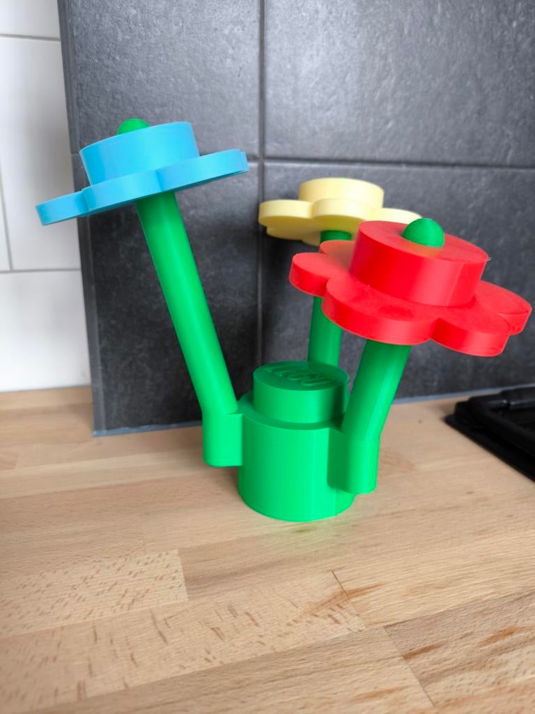 3D geprinte XXL Lego bloem, Ophalen of Verzenden