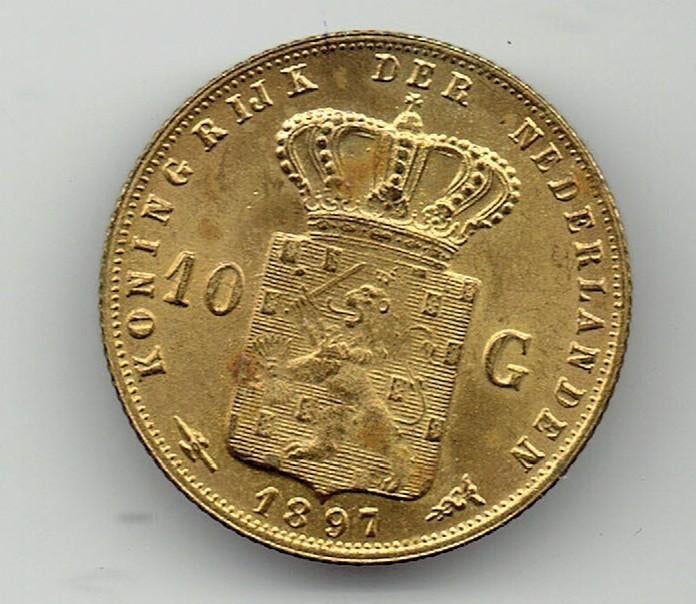 Verguld tientje, Ophalen of Verzenden, Koningin Wilhelmina, Overige waardes, Losse munt