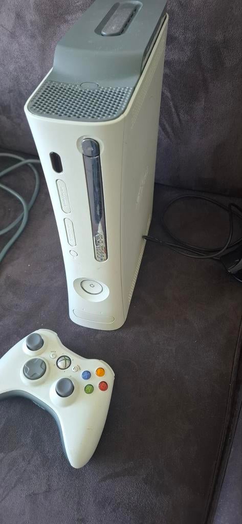 Xbox 360 wit met Sensor en 16 spellen, Ophalen, 60 GB, Met 1 controller
