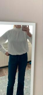Witte blouse met hoge hals van Costes, Ophalen of Verzenden, Zo goed als nieuw, Maat 38/40 (M), Wit