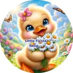 L1627 luxe icing eendje 19cm v kwark slagroom taart cake, Ophalen of Verzenden, Nieuw, Taarten, Versiering