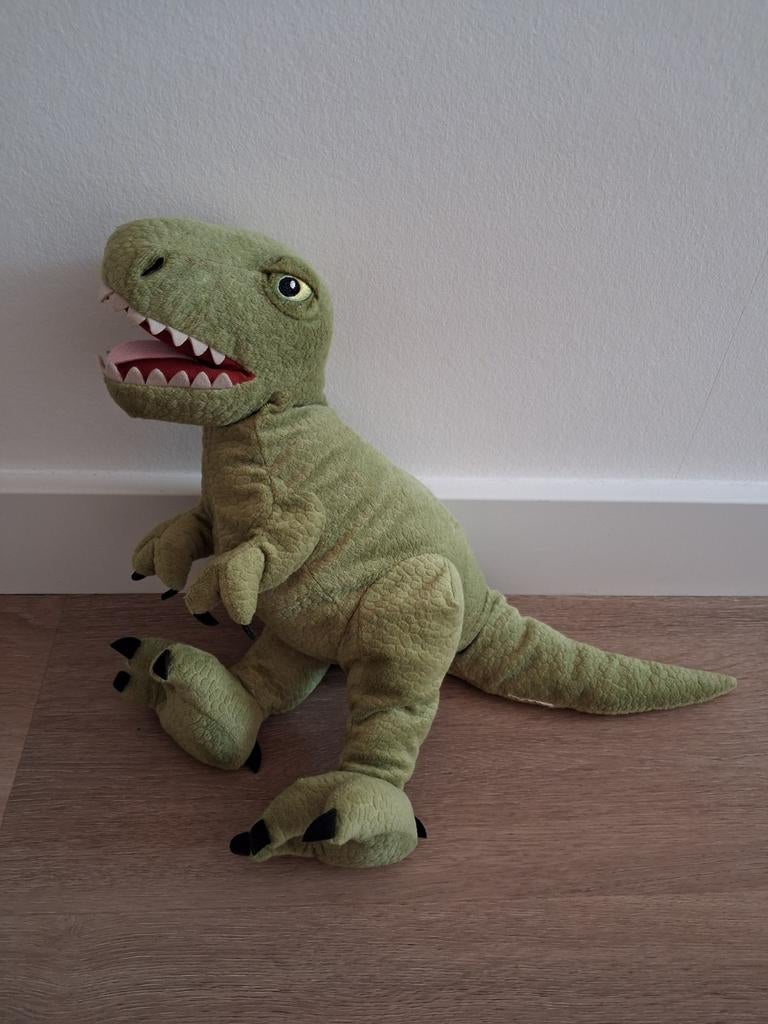 Knuffel dino Ikea groen dinosaurus L1168, Ophalen of Verzenden, Zo goed als nieuw, Overige typen