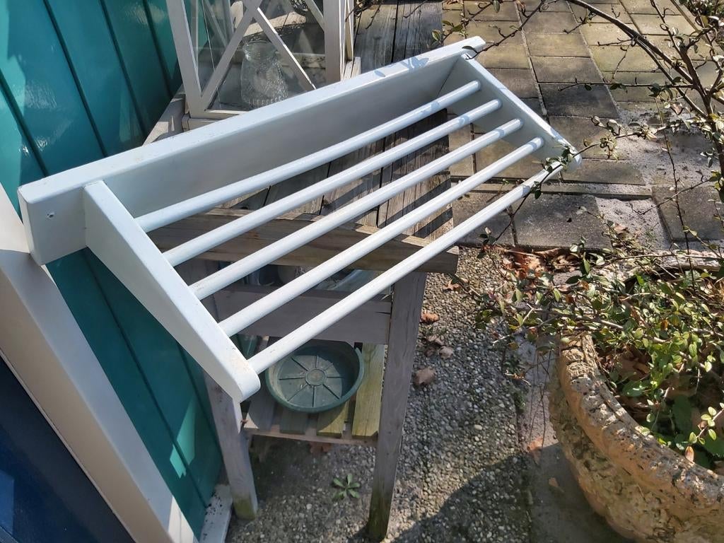 Wand Droogrekje: Hout vintage model, Tuin en Terras, Droogmolens en Wasrekken, Ophalen of Verzenden, Nb, Nb, Nb