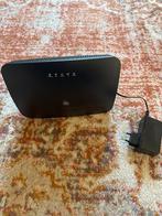 Zwarte KPN Router met Adapter - Goede Conditie, Ophalen of Verzenden, Gebruikt, Router