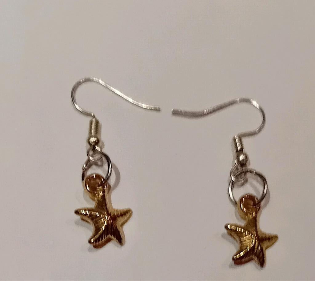 Zelfgemaakte oorbellen, Sieraden, Tassen en Uiterlijk, Oorbellen, Ophalen of Verzenden, Nieuw, Goud, Overige materialen