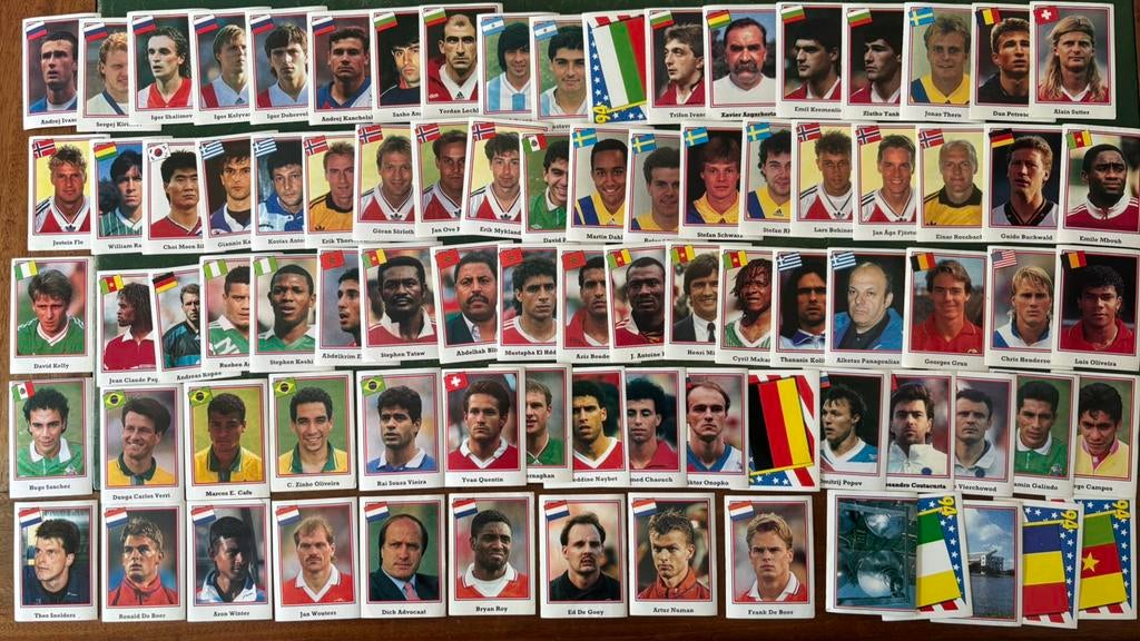 85 voetbalplaatjes Navarrete WK 1994, Ophalen of Verzenden