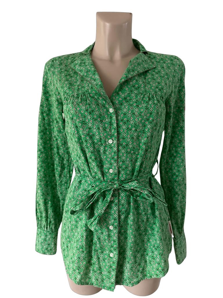 Blutsgeschwister blouse S, Kleding | Dames, Verzenden, Zo goed als nieuw, Boven de knie, Groen