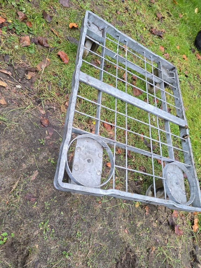 Zware gehalvaniseerde metalen transportkar / hondje, Doe-het-zelf en Verbouw, Transportwagens, 100 liter of meer, Ophalen, Transportkar