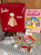 Vintage Barbie koffer met spulletjes en hoofdje, Ophalen of Verzenden, Gebruikt, Meisje