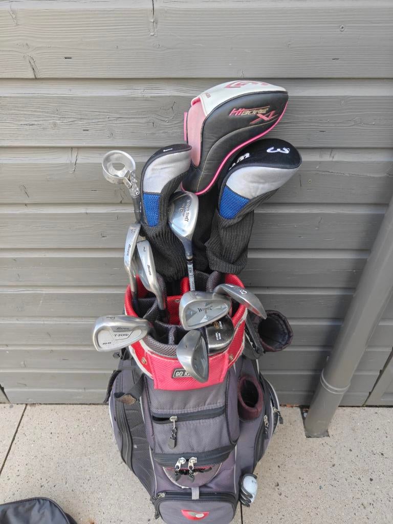 Complete golfset dames Mizuno in go kart golftas, Sport en Fitness, Golf, Ophalen of Verzenden, Zo goed als nieuw, Set, Mizuno
