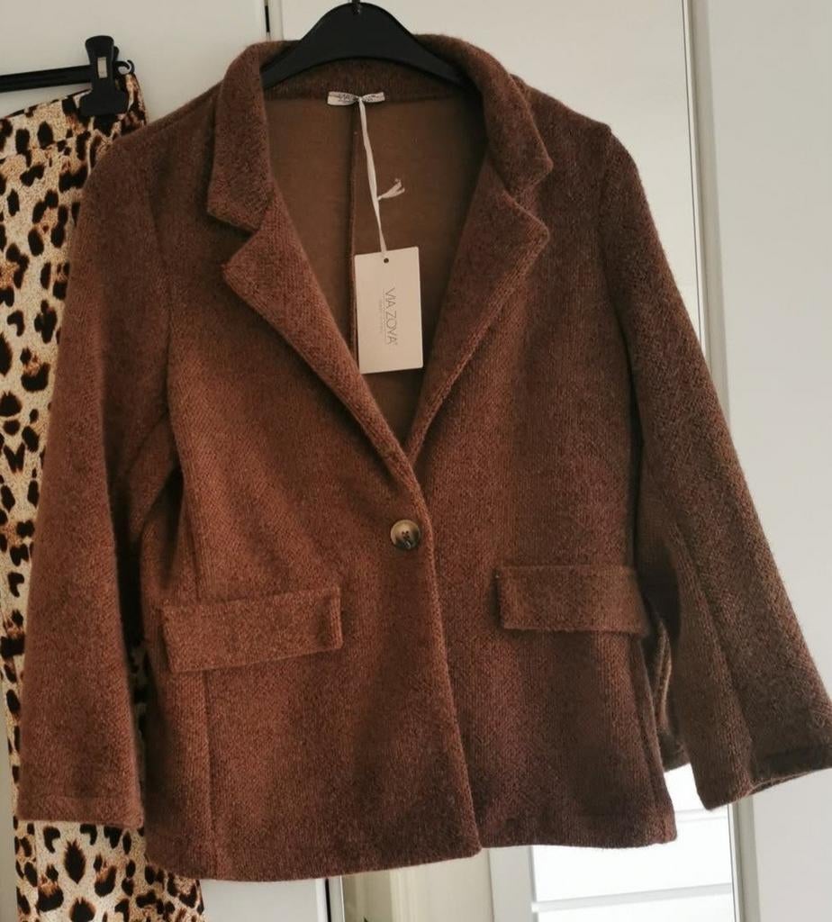 Nieuw nieuwe blazer jasje jasje van via zoya, Ophalen, Zo goed als nieuw, Bruin