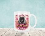 Maine Coon Glitter Mok, Verzenden, Keramiek, Nieuw, Overige stijlen