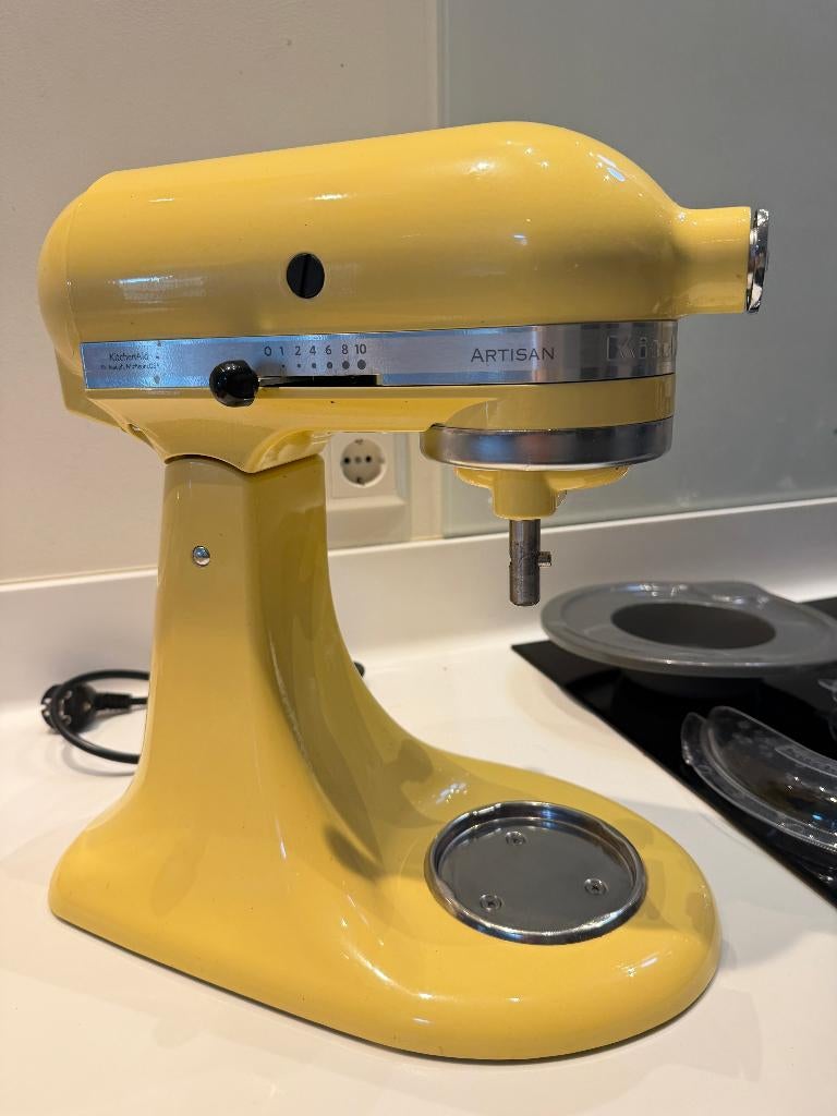 Kitchenaid Artisan keukenmixer, Huis en Inrichting, Keuken | Keukenbenodigdheden, Ophalen, Overige typen, Geel, Zo goed als nieuw