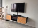 Tv meubel visgraad incl elektrische haard, Huis en Inrichting, Ophalen, Zo goed als nieuw, 25 tot 50 cm, Minder dan 100 cm