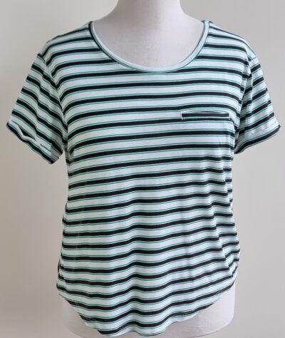 Miss Etam Studio wit gestreept t-shirt mt. L, Wit, Maat 42/44 (L), Ophalen of Verzenden, Zo goed als nieuw