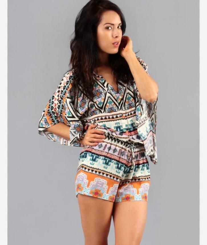 Hale bob jump suit S-M korte broek suit Ibiza boho, Kleding | Dames, Jumpsuits, Zo goed als nieuw, Maat 36 (S), Overige kleuren