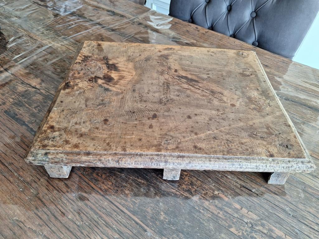 Mooie brocante presenteer tray, Ophalen of Verzenden, Rechthoekig, Riet