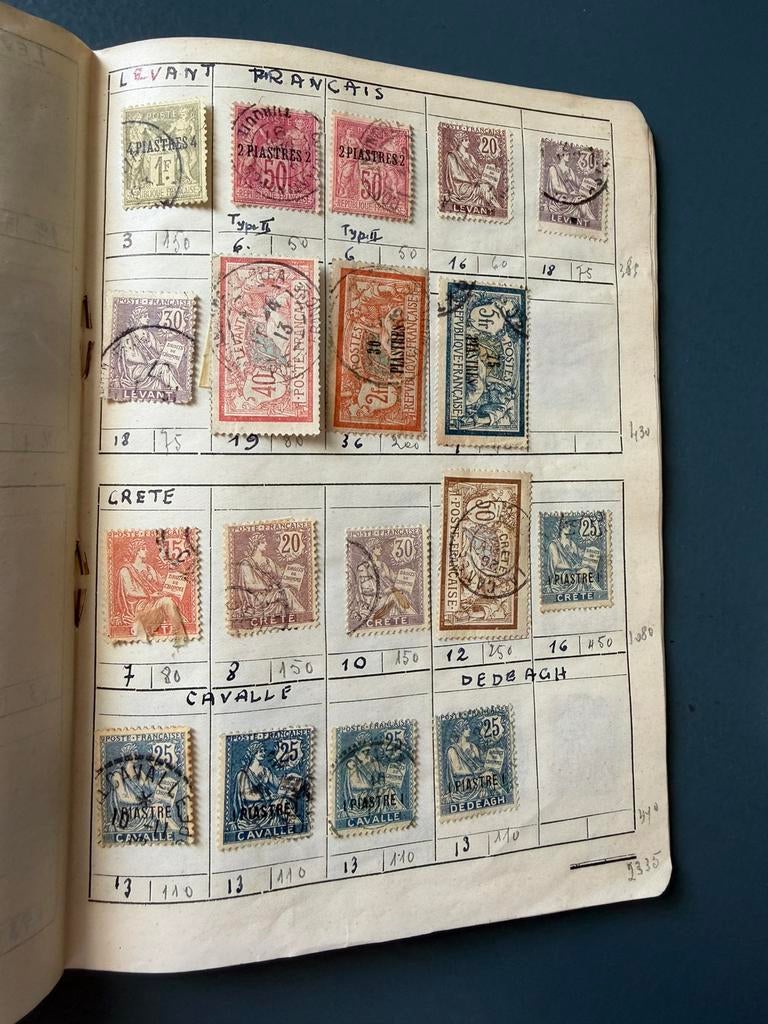 Franse kolonien op oude rondzendblaadjes, Ophalen of Verzenden, Buitenland