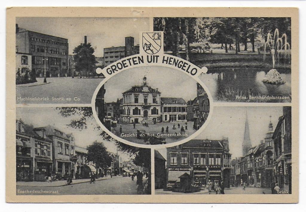 Hengelo Oude Gelopen Ansichtkaart ( B6350 ), Verzamelen, Ophalen of Verzenden, 1960 tot 1980, Gelopen, Overijssel