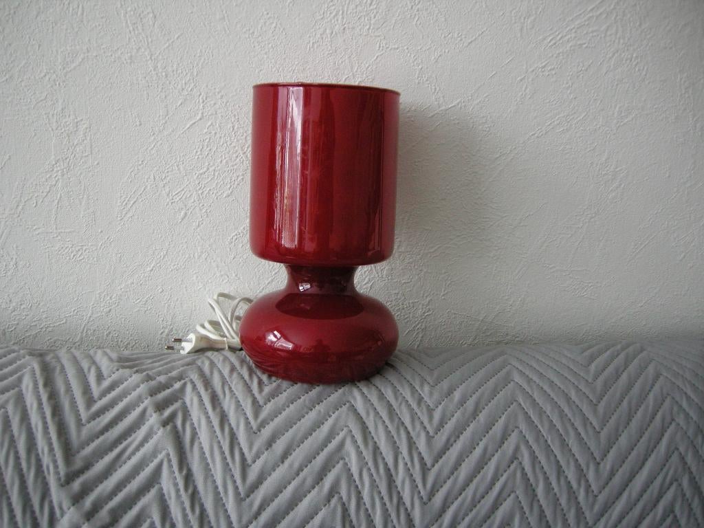 Lamp mushroom glas rood Lykta Ikea - zgan, Ophalen, IKea vintage, Minder dan 50 cm, Glas