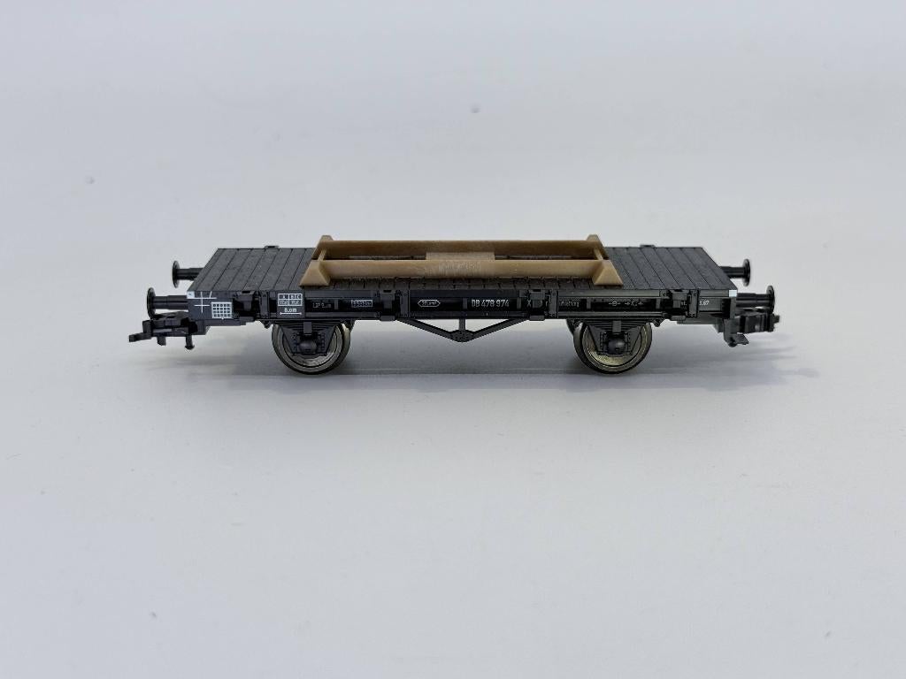 Fleischmann 5218 - 2-assige platte wagen, DB, Hobby en Vrije tijd, Modeltreinen | H0, Gebruikt, Wagon, Gelijkstroom, Fleischmann