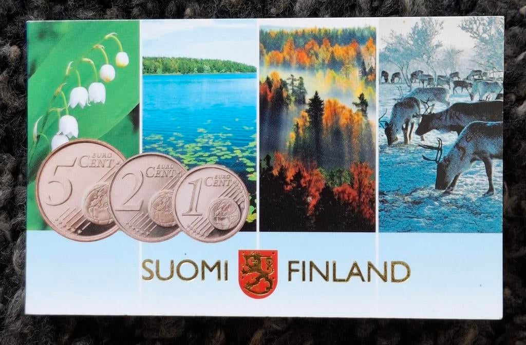 Finse Euromunten Set - 1, 2, 5 Cent (Suomi Finland) 2008, Ophalen of Verzenden, Finland, Overige waardes, Setje