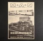 Advertentie ‘MAN dieselmotoren voor spoorwegen’ (1938), Ophalen of Verzenden, Zo goed als nieuw, Trein