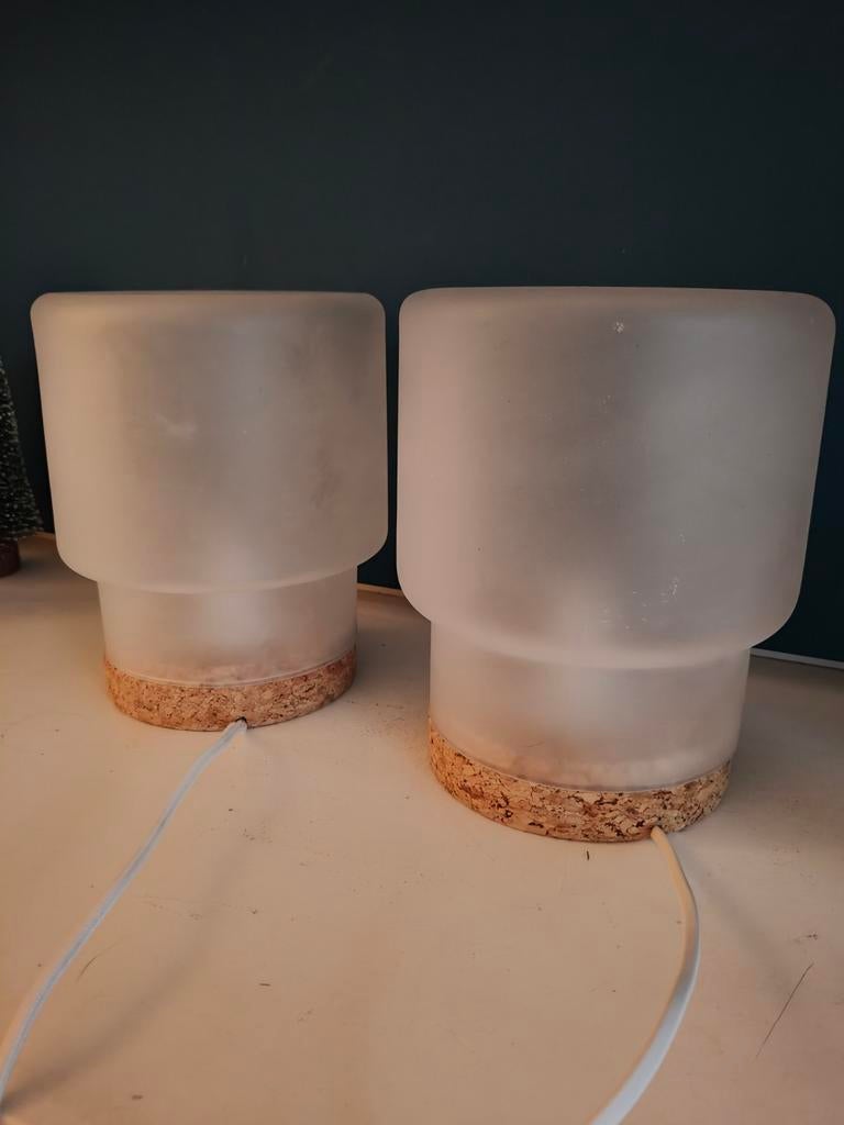 IKEA x Ilse Crawford SINNERLIG kurk tafel lamp nachtlampje, Modern design, Ophalen of Verzenden, Zo goed als nieuw, Minder dan 50 cm