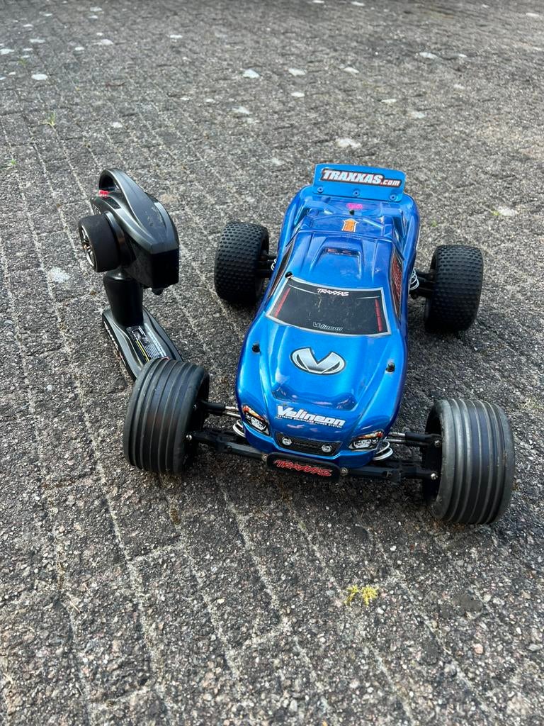 Traxxas VXL-3s RC auto Rustler + CS Electronic Space TX100., Ophalen of Verzenden, Zo goed als nieuw, Auto offroad