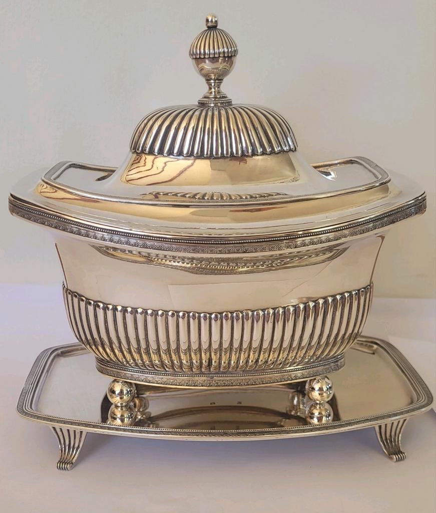 Zilveren tabakspot 1819, Ophalen of Verzenden, Zilver