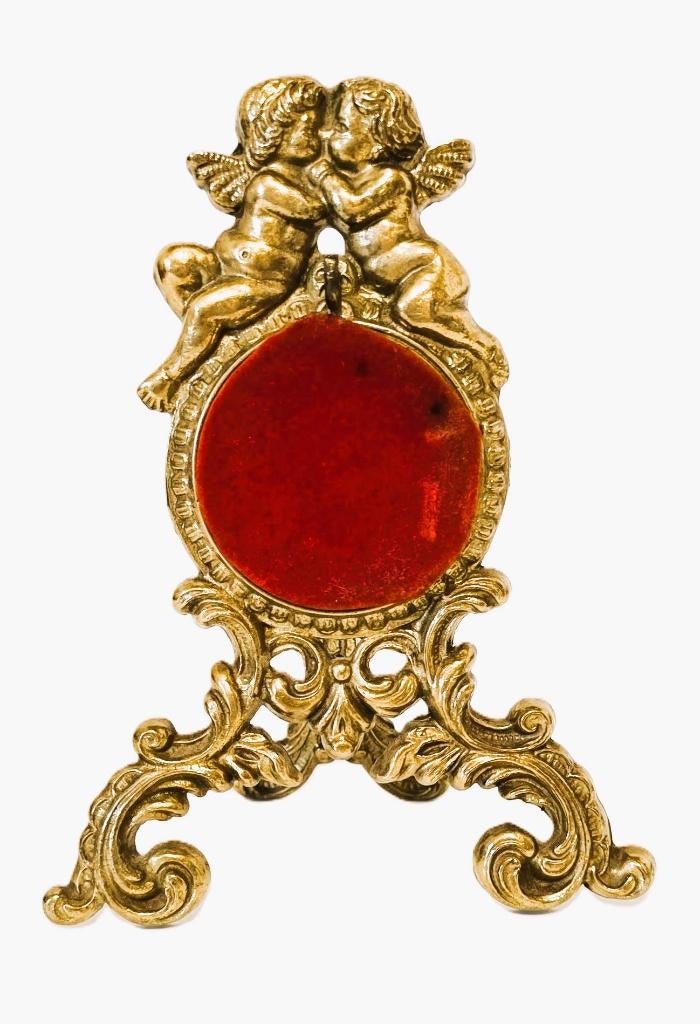 Zakhorlogehouder met 2 Putti's., Antiek en Kunst, Ophalen of Verzenden