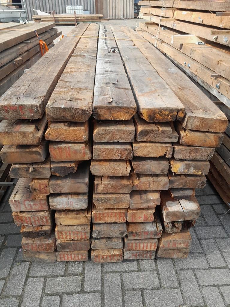 Grote partij gebruikte balken, Gebruikt, Ophalen of Verzenden, Balk, Vuren