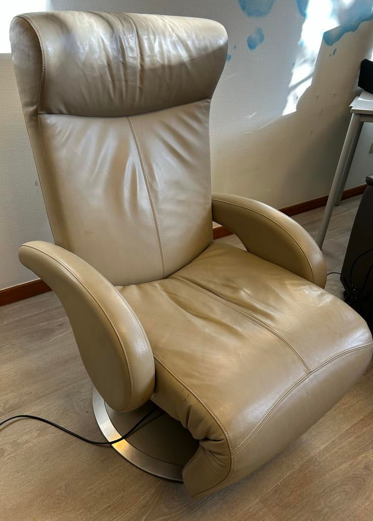 Leolux relaxfauteuil - Comfortabel en stijlvol, Huis en Inrichting, Fauteuils, Gebruikt, Leer, 75 tot 100 cm, 100 tot 125 cm, Ophalen