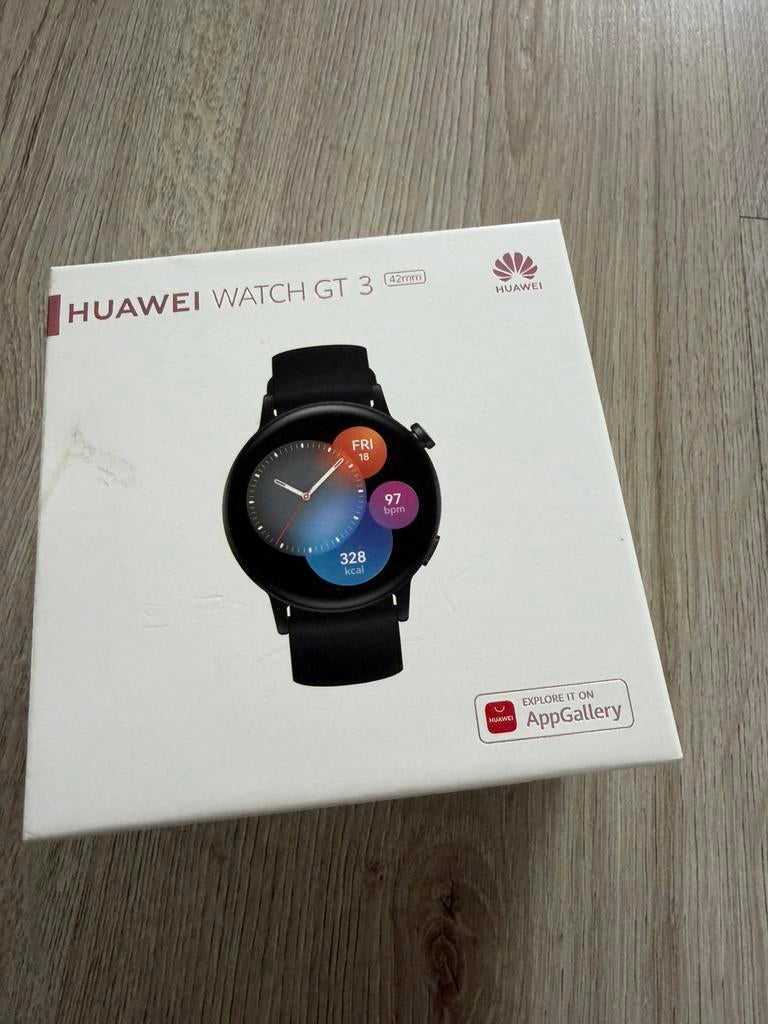 Huawei watch gt 3, Sieraden, Tassen en Uiterlijk, Smartwatches, Ophalen, Zo goed als nieuw, Zwart, Android