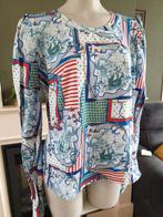 Maritiem mooie pofmouw top wit blauw XXL 44, Maat 46/48 (XL) of groter, Zo goed als nieuw, Lange mouw, Verzenden