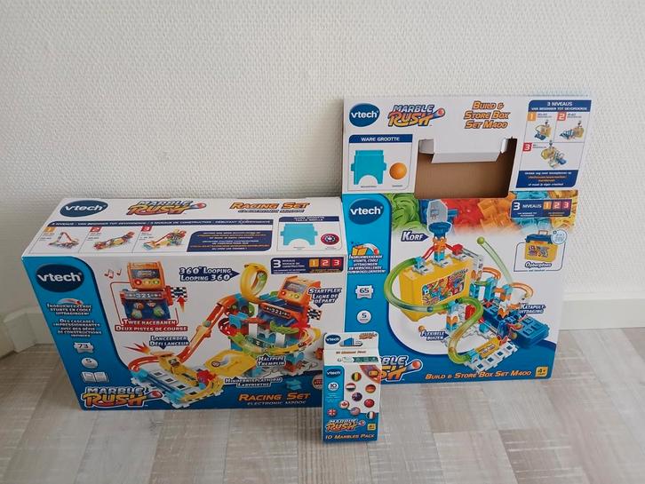 2 sets vtech marble rush en extra ballen M400 en M200E, Kinderen en Baby's, Speelgoed | Vtech, Zo goed als nieuw, Ophalen of Verzenden