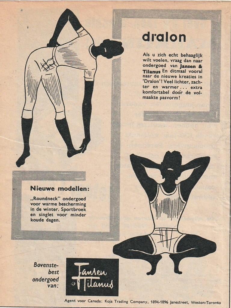 Retro reclame 1960 Jansen & Tilanus heren beste ondergoed, Verzenden, Overige typen