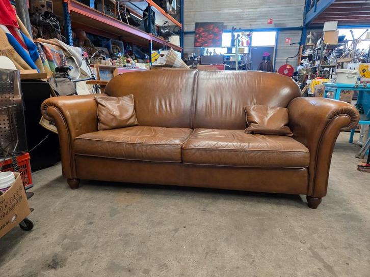 Prachtige Bendic schapenleren bank nu voor 199, Huis en Inrichting, Banken | Bankstellen, 75 tot 100 cm, Ophalen