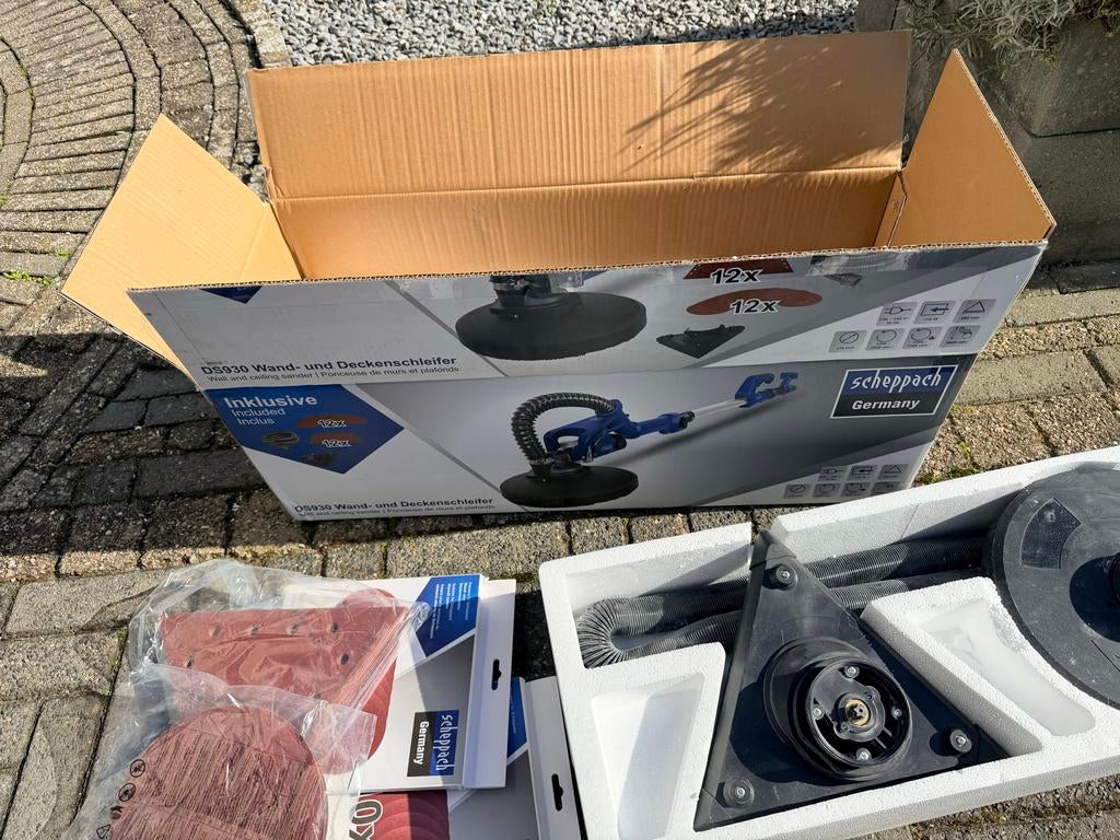 Scheppach Langnek wand schuurmachine DS930, Ophalen of Verzenden, Zo goed als nieuw, 600 tot 1200 watt, Overige typen