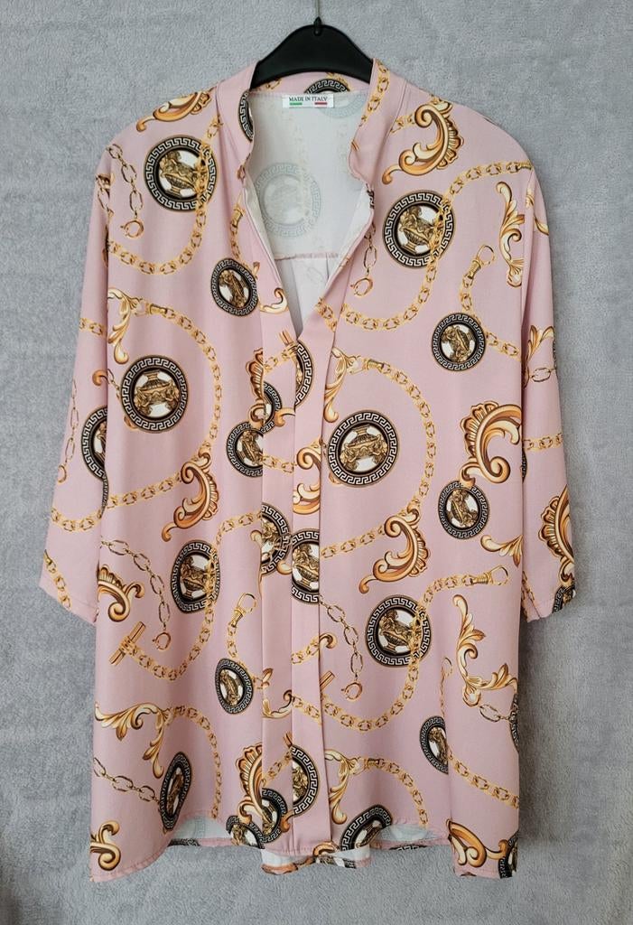 NIEUW! Roze Blouse (Versace Look)  Maat 44/46, Made in Italy, Verzenden, Nieuw, Roze