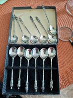 12 verzilverde theelepels met apostelfiguren, set van 10, Ophalen of Verzenden