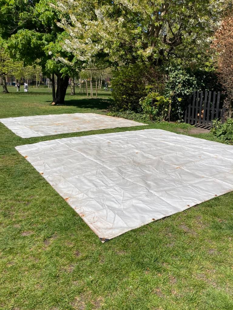 Bisonyl afdekzeil kleur wit, Doe-het-zelf en Verbouw, Zeil en Folie, Ophalen, Zo goed als nieuw, 15 m² of meer, Zeil