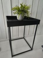 Nieuw zwart Woood bijzettafel Dexter L 40x40x55 twv 69.95, 45 tot 60 cm, Minder dan 55 cm, Metaal of Aluminium, Nieuw