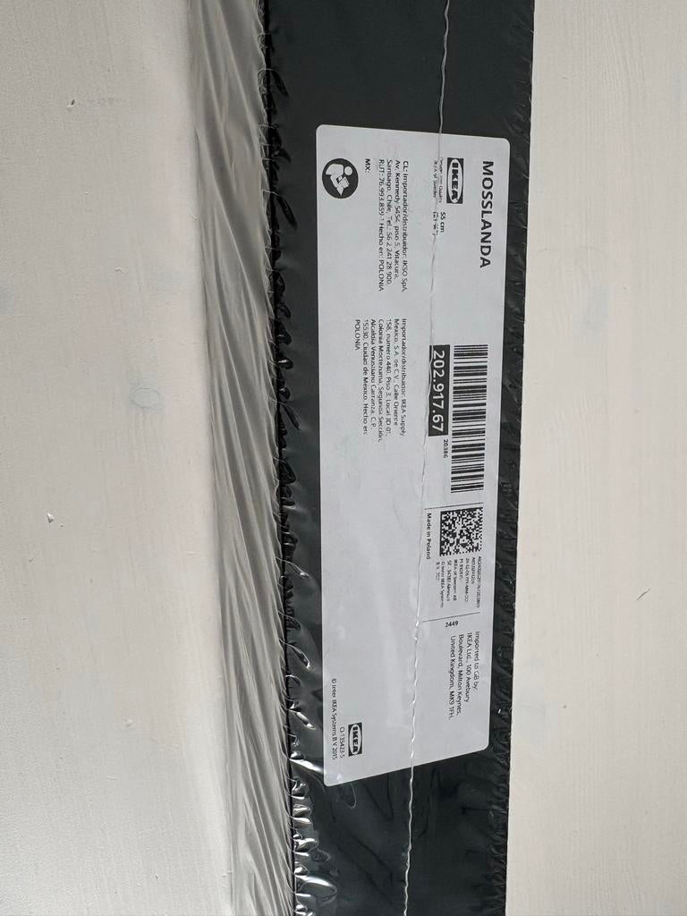 IKEA MOSSLANDA Schilderijplank Zwart 55 cm, Huis en Inrichting, Woonaccessoires | Wandplanken en Boekenplanken, Ophalen of Verzenden
