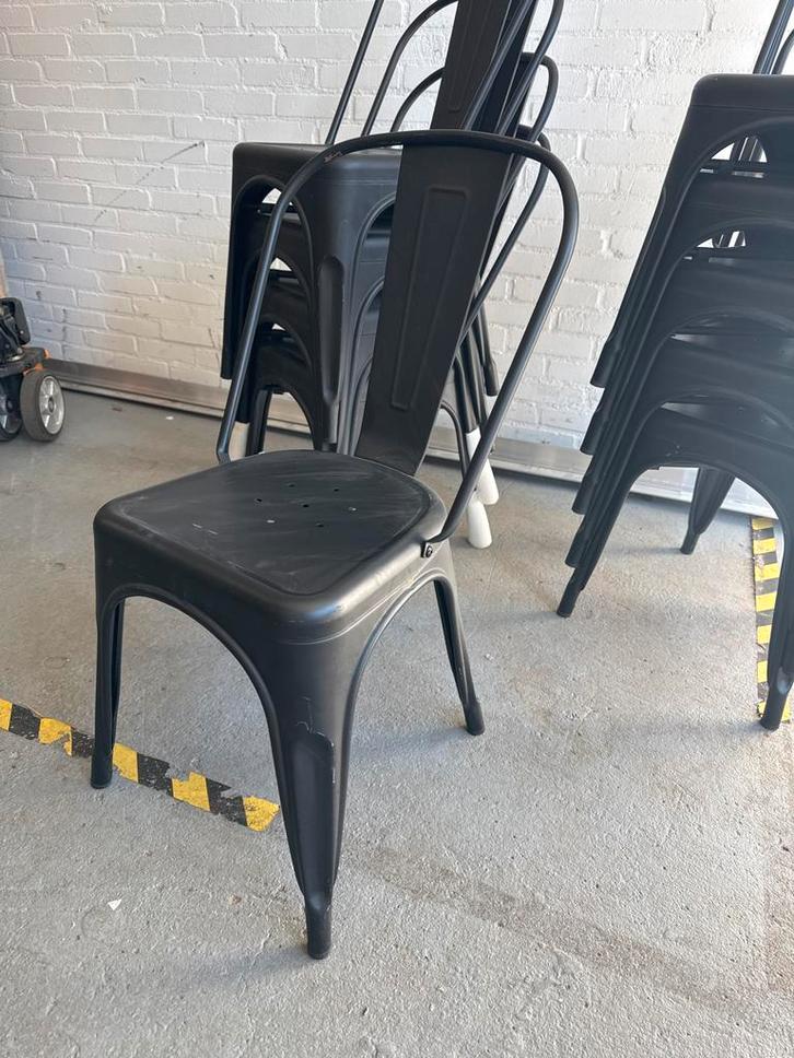 10x Stapelstoel Tonic Zwart - Robuust en Praktisch, Huis en Inrichting, Stoelen, Zo goed als nieuw, Vijf, Zes of meer stoelen