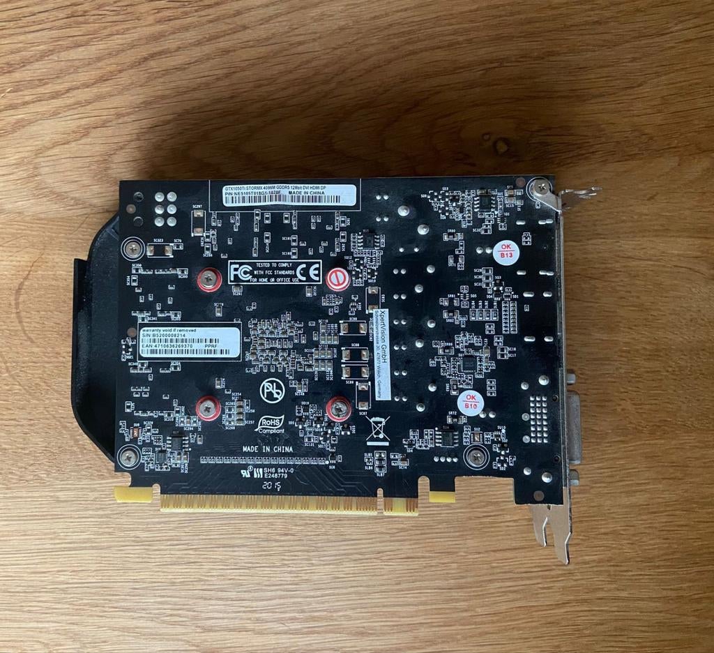 Palit GeForce GTX 1050 Ti StormX, Computers en Software, Videokaarten, PCI-Express 3, Gebruikt, HDMI, Ophalen of Verzenden