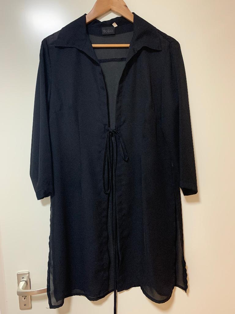 Lange zwarte dames blouse maat 42, Kleding | Dames, Folio, Zwart, Maat 42/44 (L), Ophalen of Verzenden